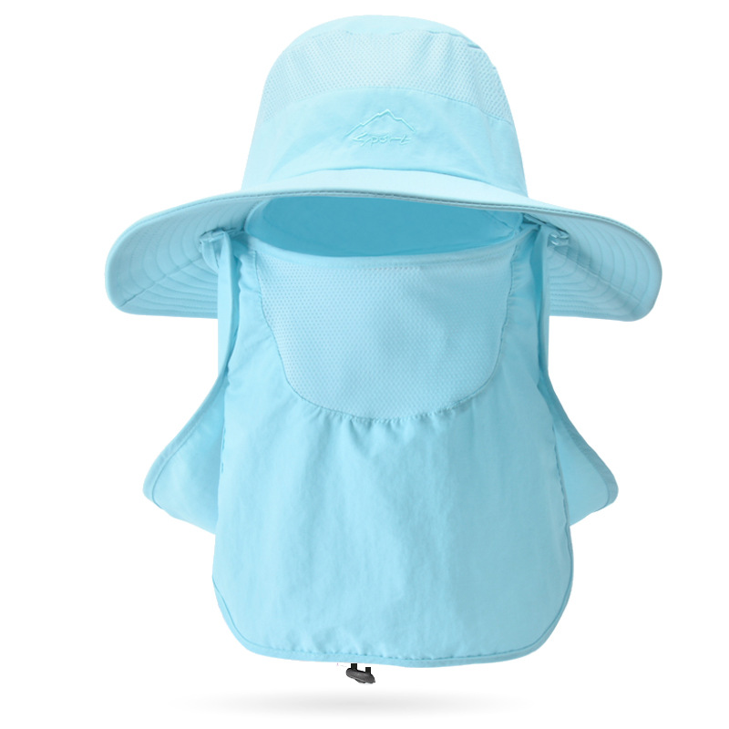 Sun Hat Wide Brim UPF50+ Boonie Hat with Neck Flap Breathable Fishing Hiking Cap Men Women Foldable