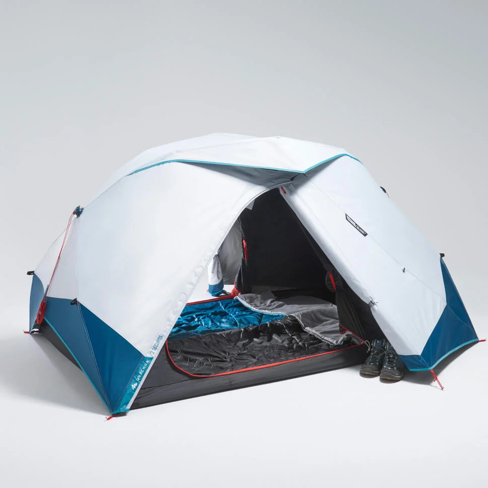 Quechua 露营装备|Quechua 2 Second Easy Fresh & Black Waterproof Pop Up Camping Tent - 2 Person